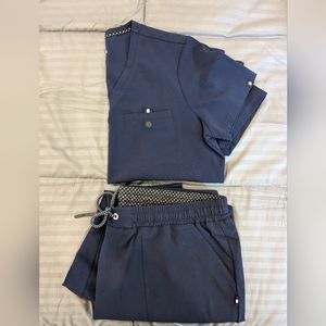 Scrubs and Beyond navy blue scrub set